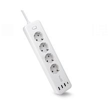 Сетевой фильтр TopON TOP-PWS4 1.8м White 4 розетки 3xUSB + Type-C PD 20W QC3.0